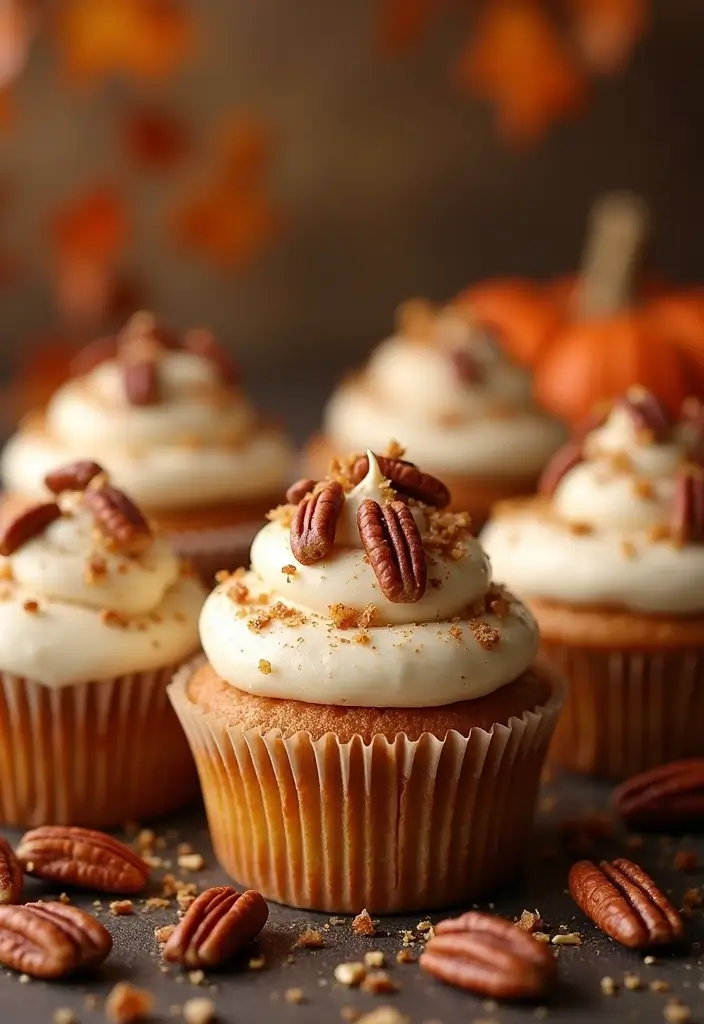 30 Adorable Cupcake Ideas for Baby Showers and Parties - 18. Maple Pecan Cupcakes