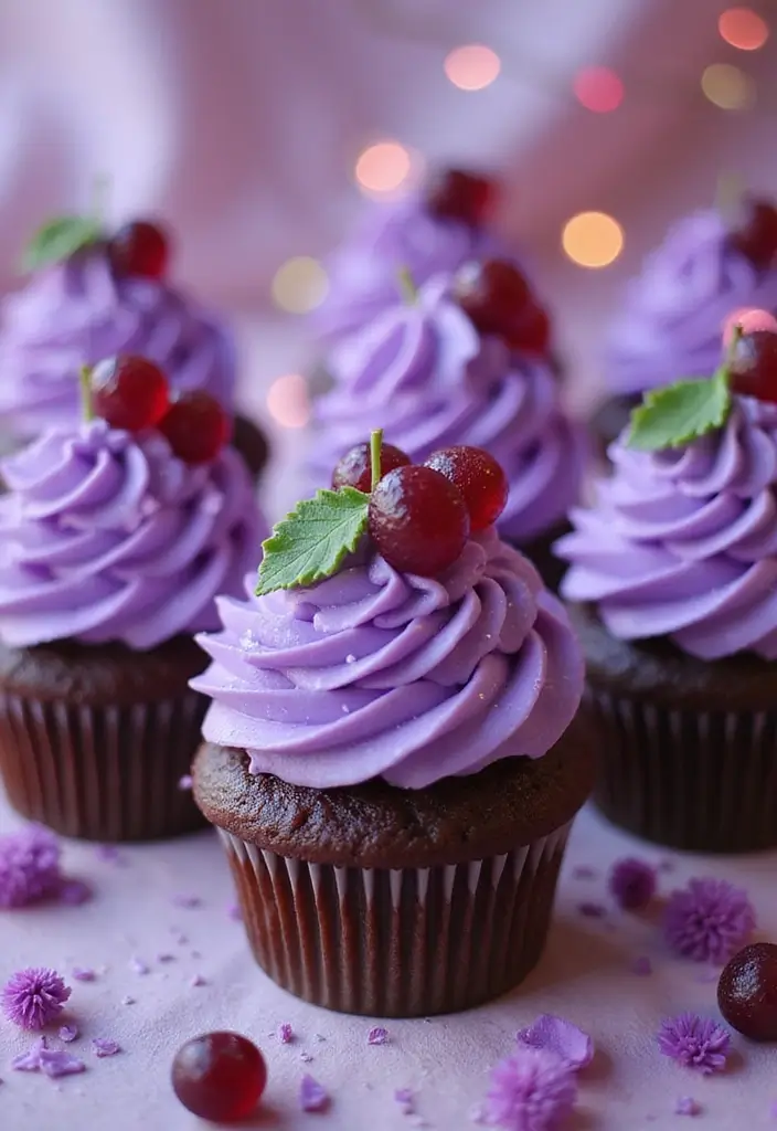 30 Adorable Cupcake Ideas for Baby Showers and Parties - 19. Grape Soda Cupcakes