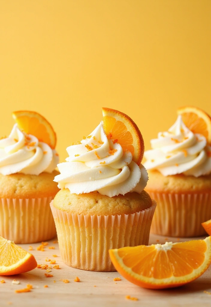 30 Adorable Cupcake Ideas for Baby Showers and Parties - 21. Orange Cream Cupcakes
