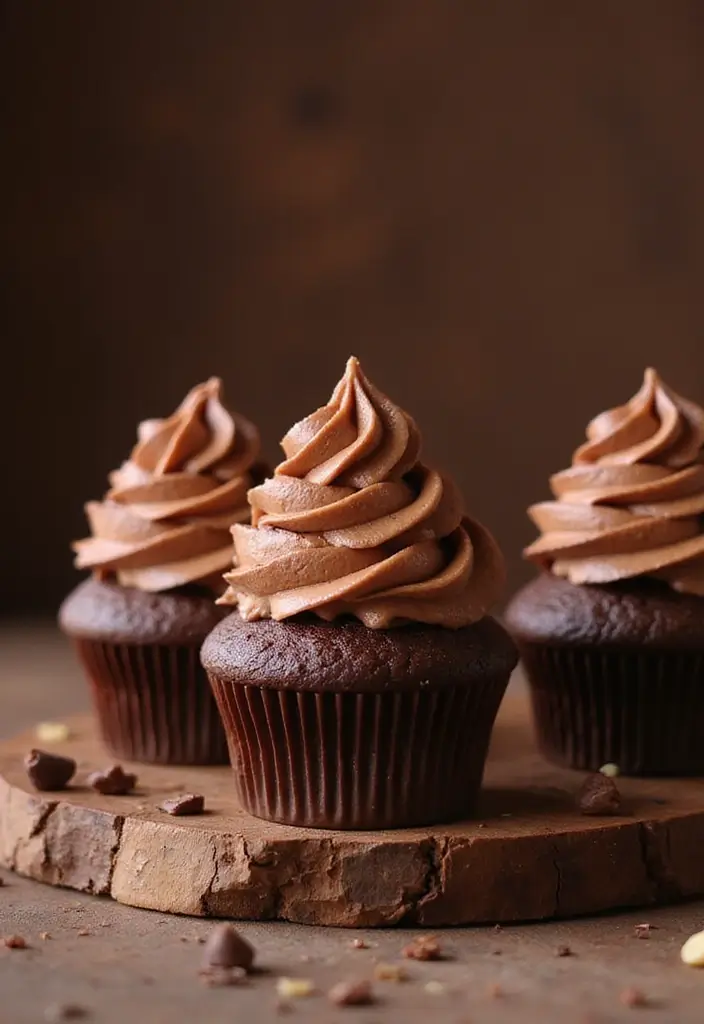 30 Adorable Cupcake Ideas for Baby Showers and Parties - 24. Nutella Swirl Cupcakes