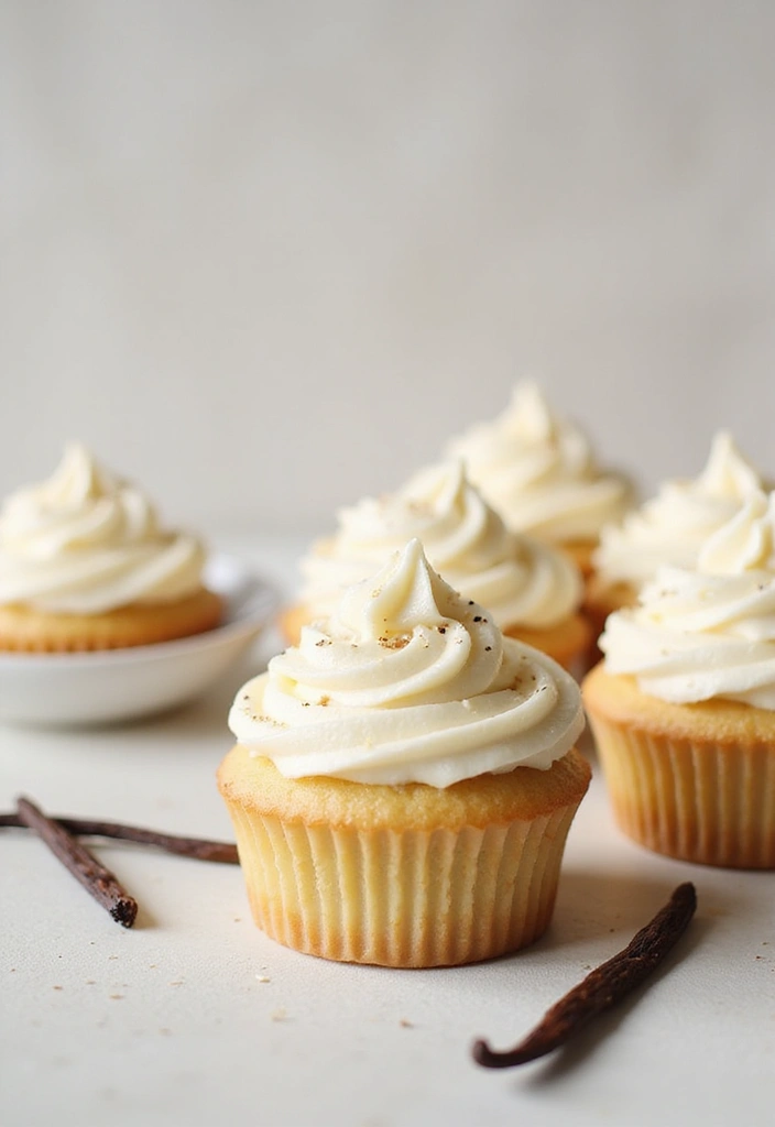 30 Adorable Cupcake Ideas for Baby Showers and Parties - 9. Vanilla Bean Cupcakes