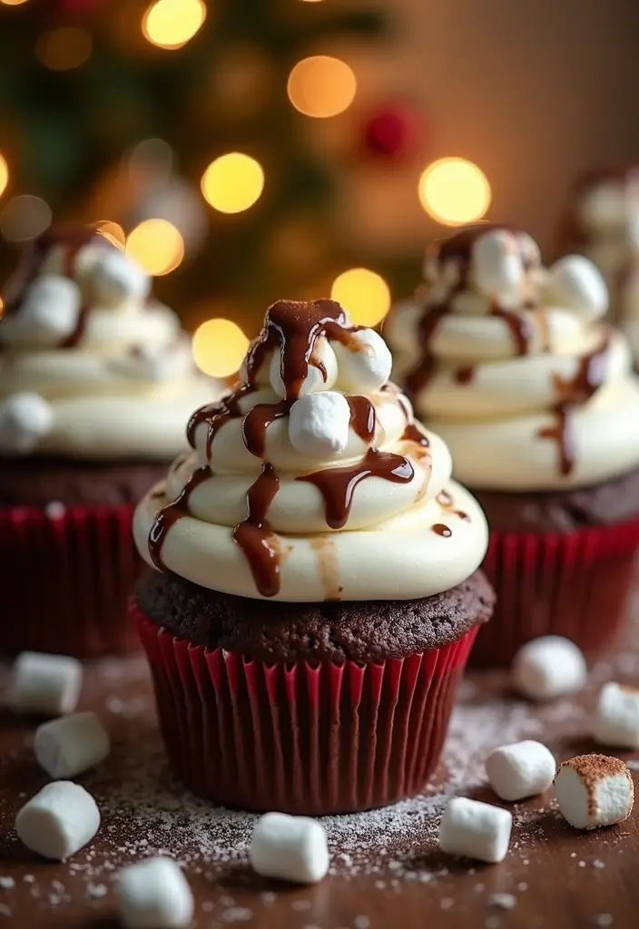 30 Adorable Cupcake Ideas for Parties and Celebrations - 10. Hot Chocolate Cupcakes