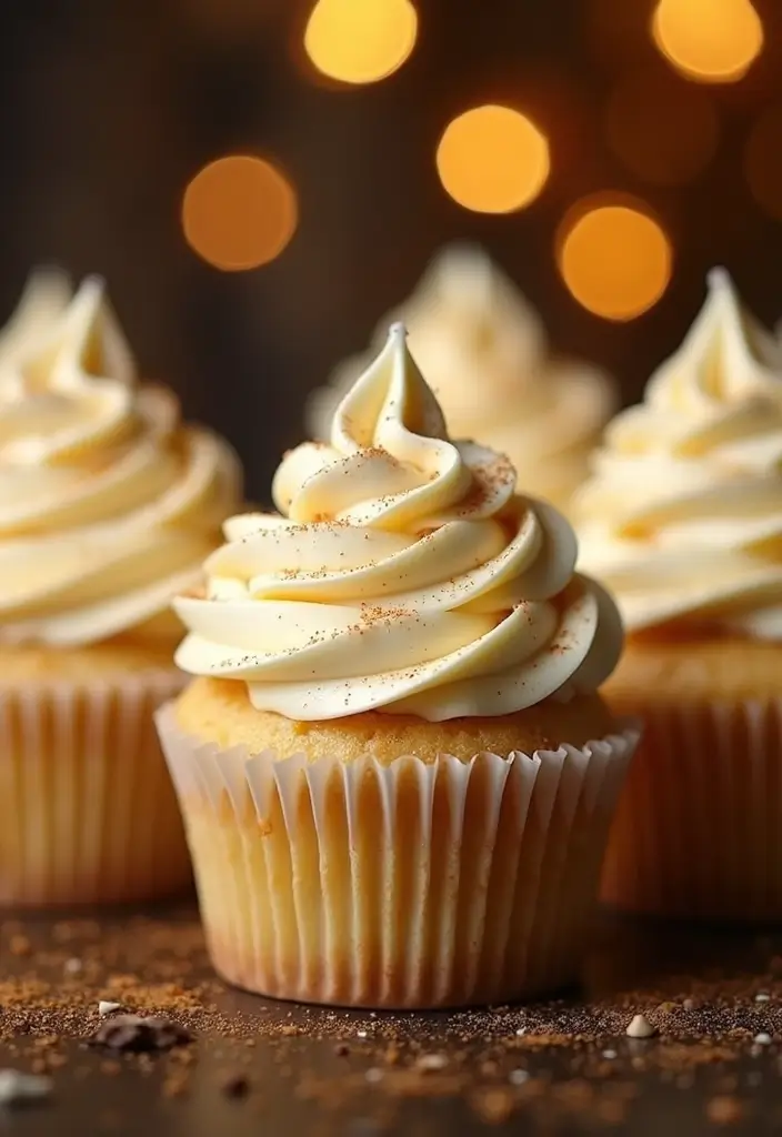 30 Adorable Cupcake Ideas for Parties and Celebrations - 13. Eggnog Cupcakes
