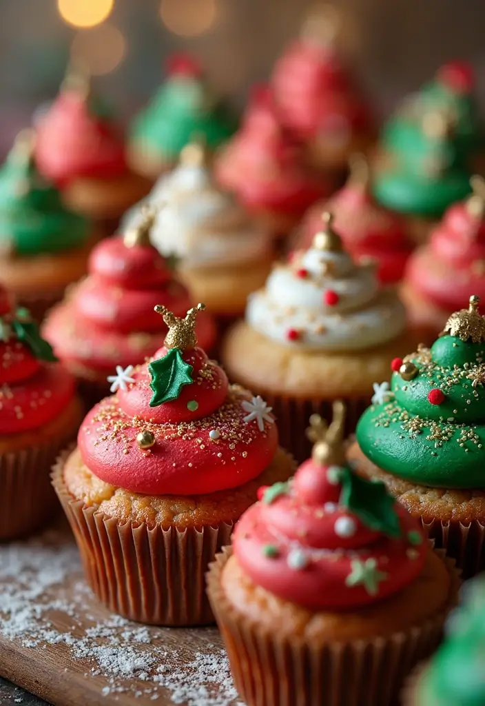 30 Adorable Cupcake Ideas for Parties and Celebrations - 14. Christmas Ornament Cupcakes