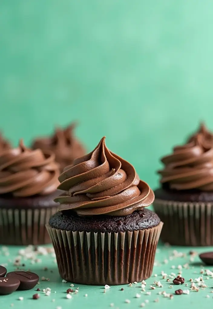 30 Adorable Cupcake Ideas for Parties and Celebrations - 29. Chocolate Mint Cupcakes
