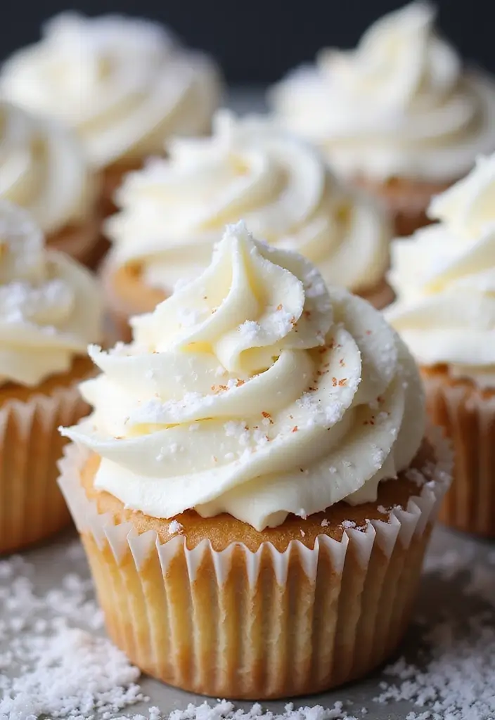 30 Christmas Cupcake Decorating Ideas for Festive Baking - 14. Snowy Flurries