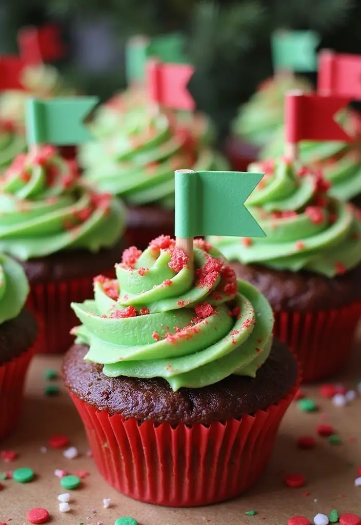 30 Christmas Cupcake Decorating Ideas for Festive Baking - 18. Merry Christmas Cupcakes