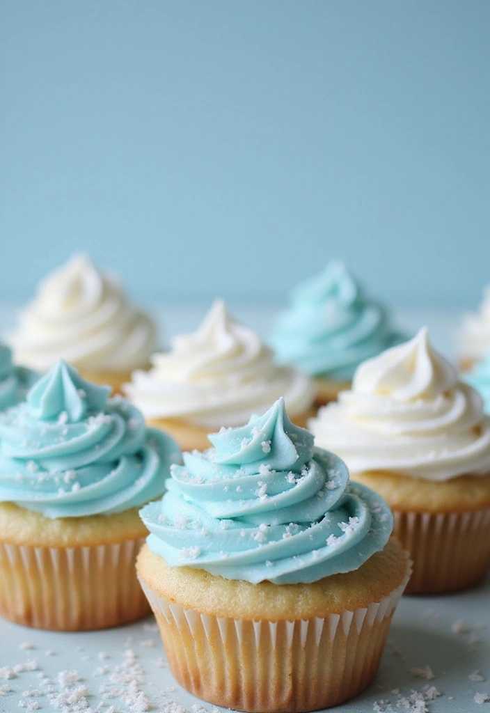 30 Christmas Cupcake Decorating Ideas for Festive Baking - 19. Winter Wonderland Cupcakes