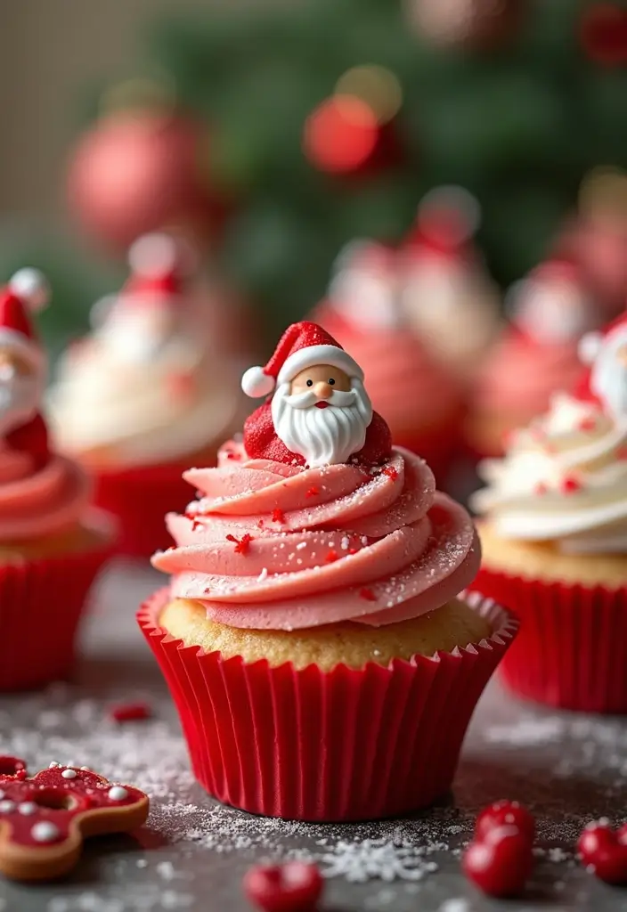 30 Christmas Cupcake Decorating Ideas for Festive Baking - 26. Santa's Workshop Cupcakes