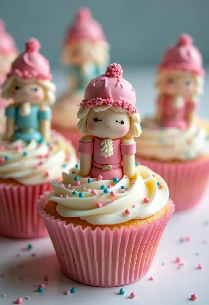 30 Christmas Cupcake Decorating Ideas for Festive Baking - 8. Nutcracker Magic