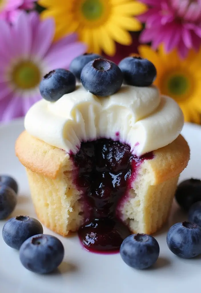 30 Cupcake Filling Ideas That Surprise and Delight - 10. Blueberry Compote