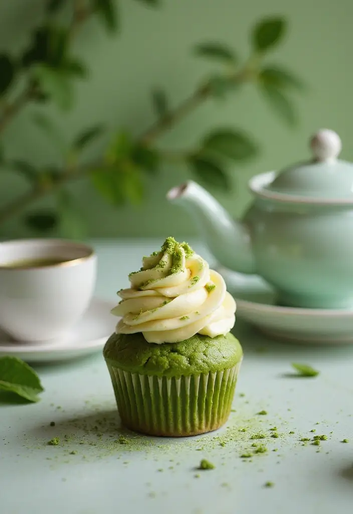 30 Cupcake Filling Ideas That Surprise and Delight - 13. Matcha Green Tea