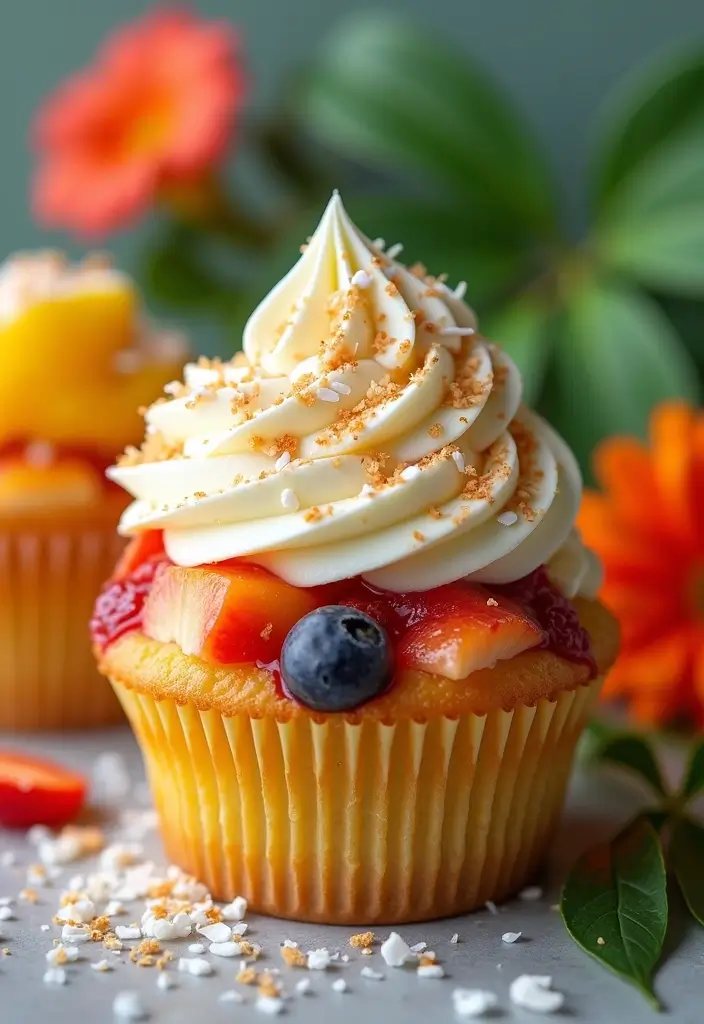 30 Cupcake Filling Ideas That Surprise and Delight - 19. Tropical Fruit Medley