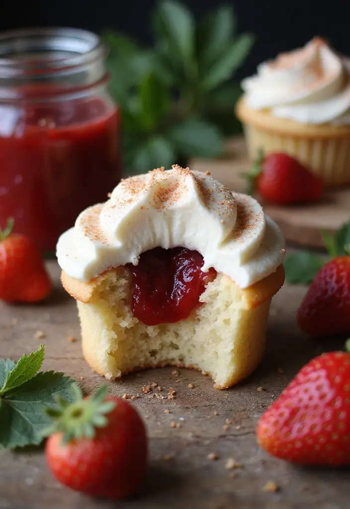 30 Cupcake Filling Ideas That Surprise and Delight - 2. Strawberry Jam