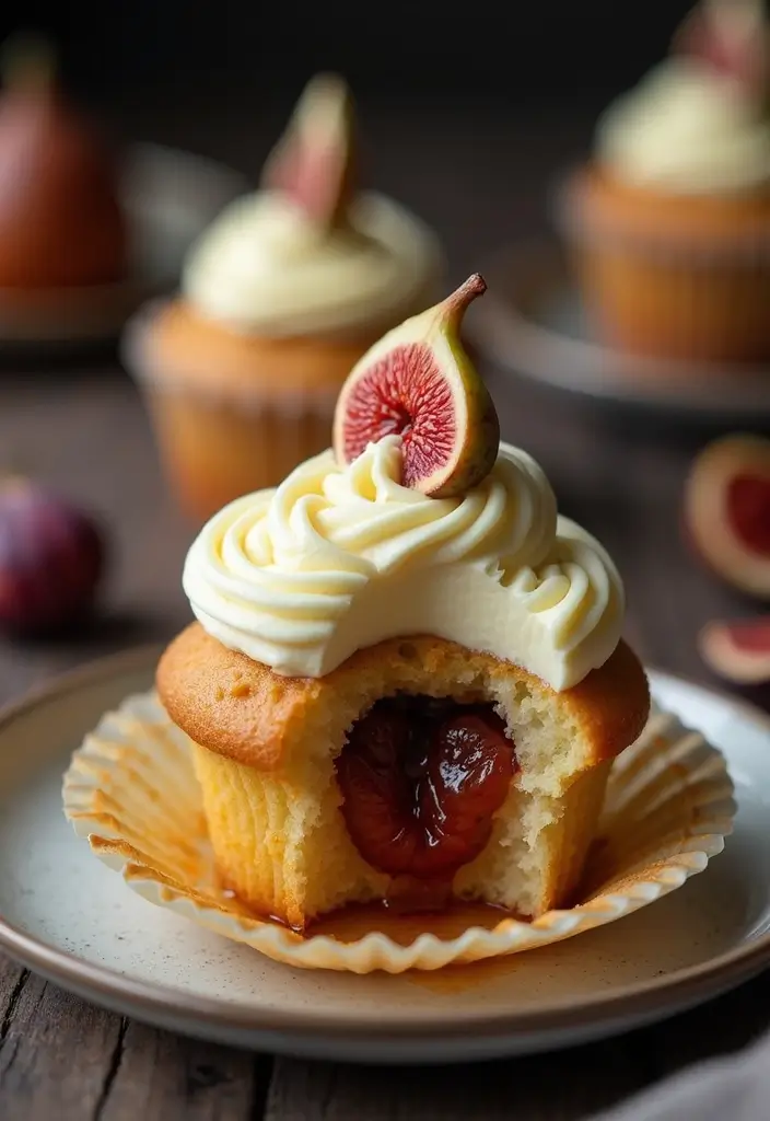 30 Cupcake Filling Ideas That Surprise and Delight - 24. Fig and Honey