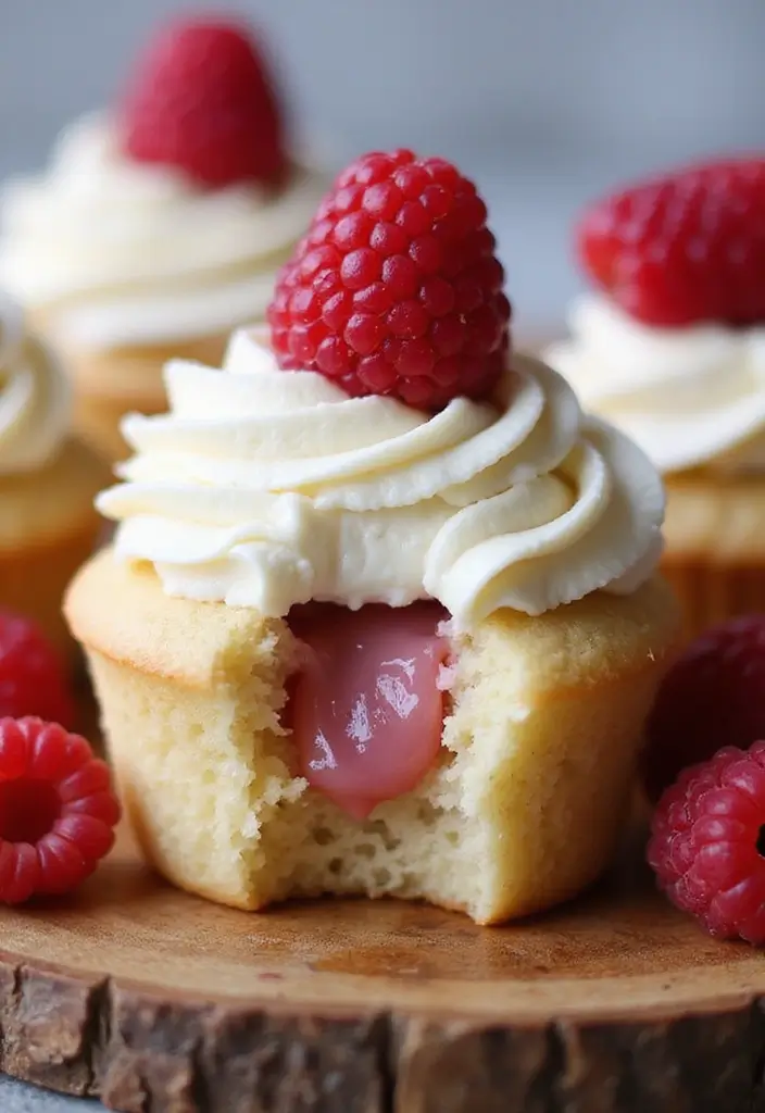 30 Cupcake Filling Ideas That Surprise and Delight - 6. Raspberry Cream Cheese