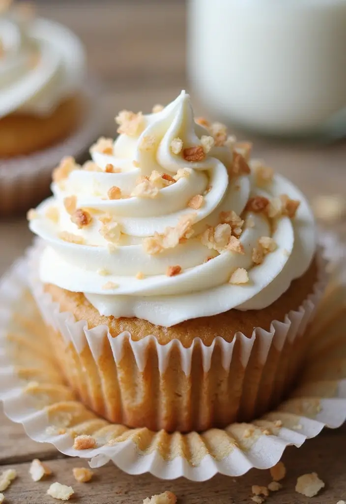 30 Cupcake Frosting Ideas You’ll Want to Lick Off the Spoon - 12. Almond Joy Frosting