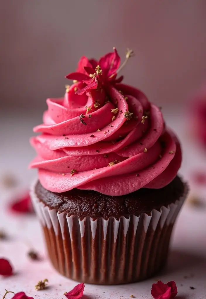 30 Cupcake Frosting Ideas You’ll Want to Lick Off the Spoon - 21. Hibiscus Frosting