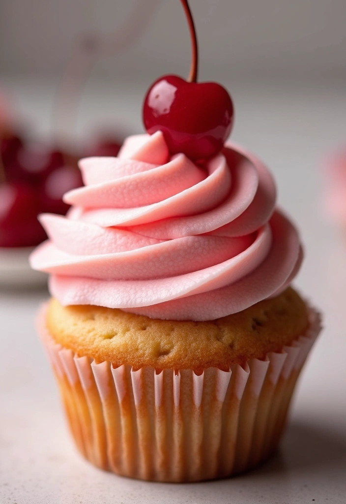 30 Cupcake Frosting Ideas You’ll Want to Lick Off the Spoon - 22. Cherry Almond Frosting