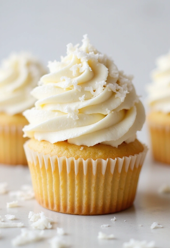 30 Cupcake Frosting Ideas You’ll Want to Lick Off the Spoon - 23. Tropical Coconut Frosting