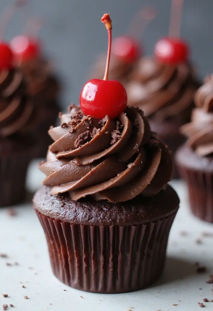 30 Cupcake Frosting Ideas You’ll Want to Lick Off the Spoon - 24. Black Forest Frosting