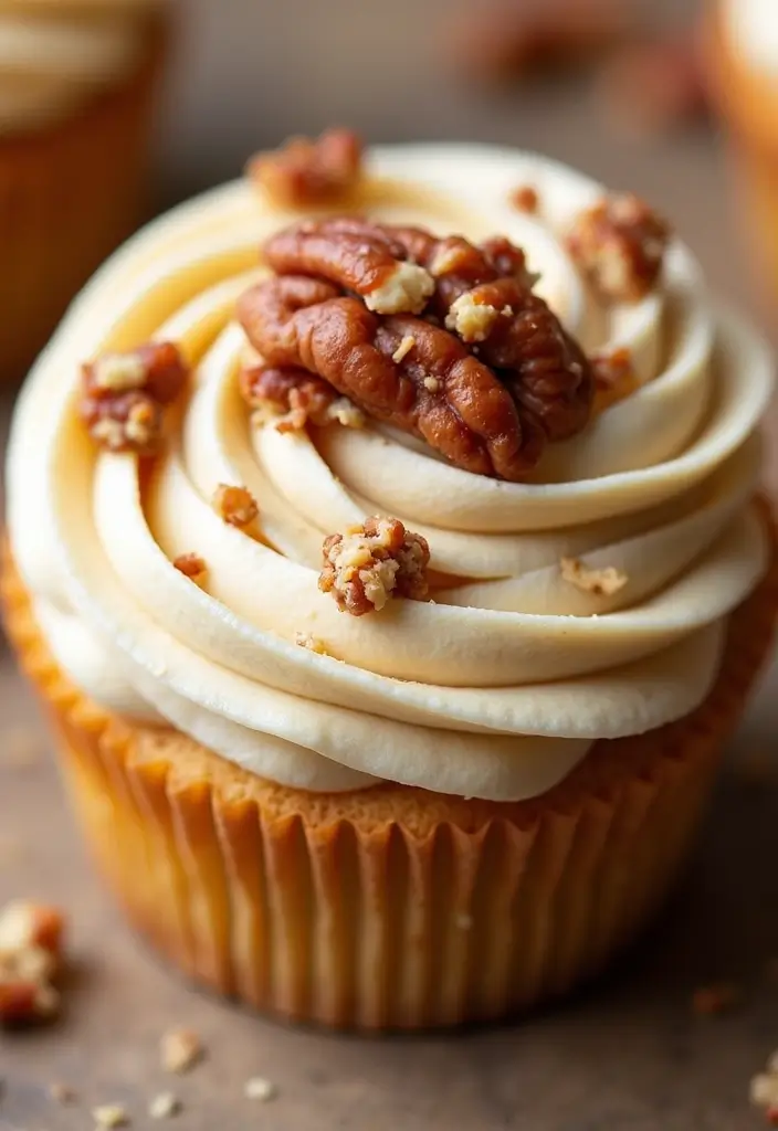 30 Cupcake Frosting Ideas You’ll Want to Lick Off the Spoon - 25. Maple Pecan Frosting