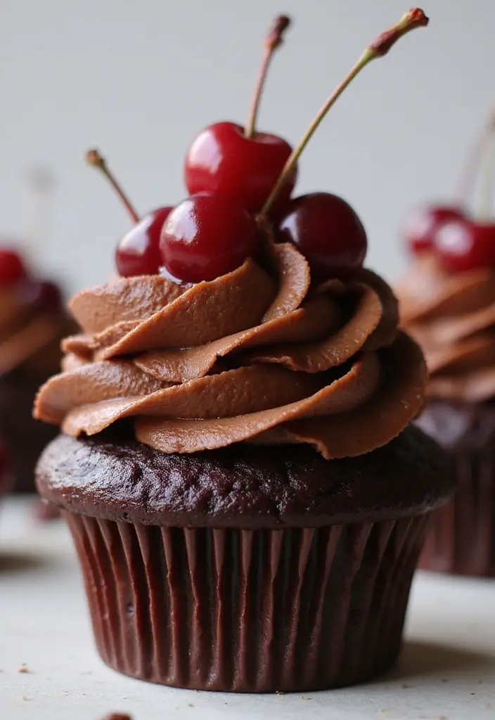 30 Cupcake Frosting Ideas You’ll Want to Lick Off the Spoon - 29. Chocolate Cherry Frosting