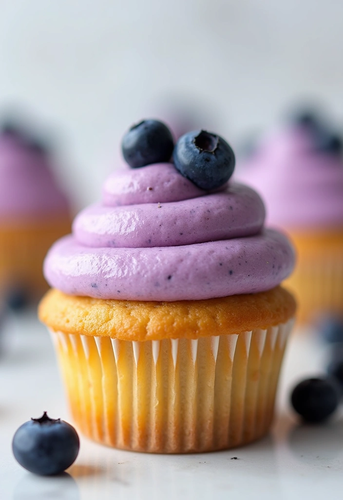 30 Cupcake Frosting Ideas You’ll Want to Lick Off the Spoon - 5. Blueberry Cream Cheese Frosting