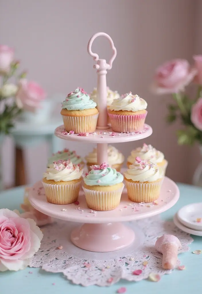 30 Cupcake Stand Ideas That Elevate Your Dessert Table - 26. Parisian Chic Cupcake Stand