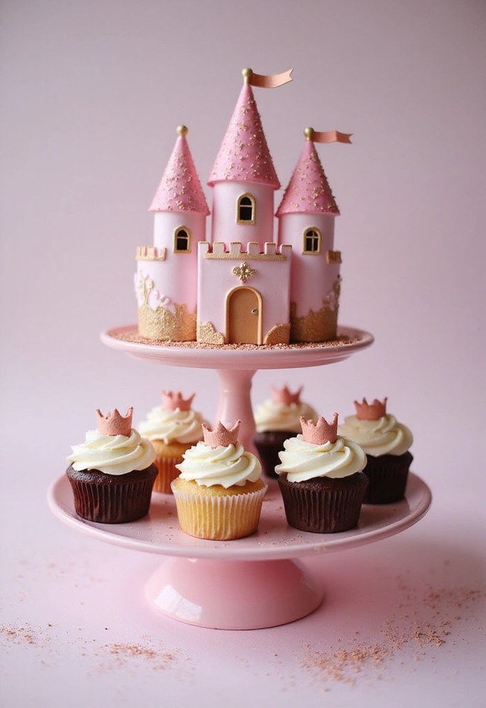 30 Cupcake Stand Ideas That Elevate Your Dessert Table - 8. Fairytale Cupcake Castle