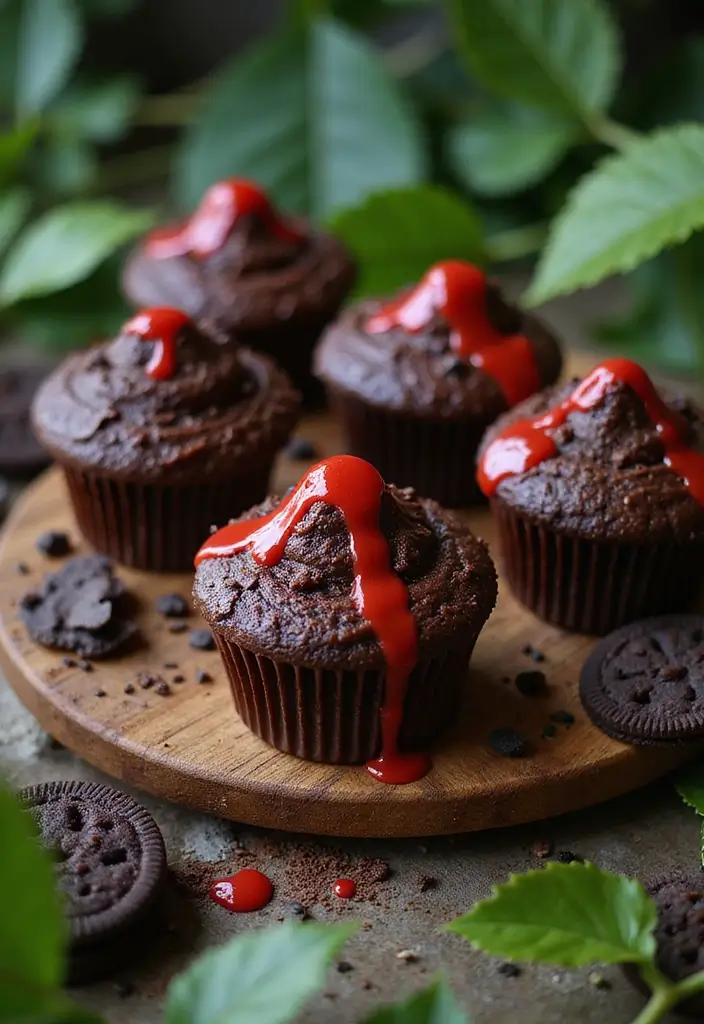 30 Dinosaur Cupcake Ideas for Jurassic-Themed Parties - 2. Chocolate Volcano Cupcakes