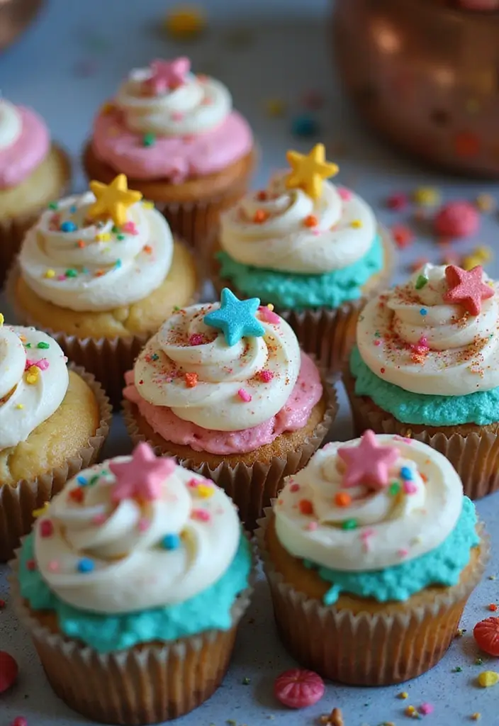 30 Dinosaur Cupcake Ideas for Jurassic-Themed Parties - 30. Dino Fairy Tale Cupcakes