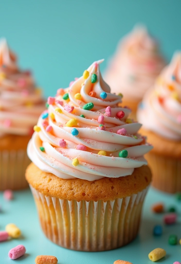 30 Easter Cupcake Ideas Perfect for Spring Celebrations - 12. Fruity Pebble Cupcakes