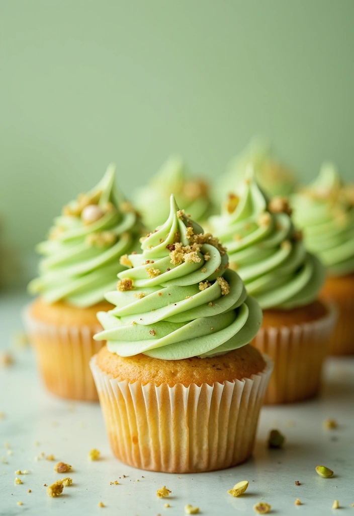 30 Easter Cupcake Ideas Perfect for Spring Celebrations - 22. Pistachio Cupcakes