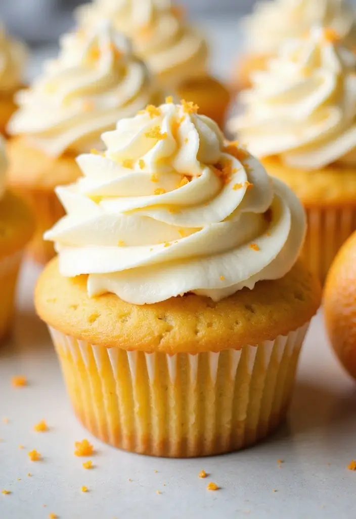 30 Easter Cupcake Ideas Perfect for Spring Celebrations - 23. Creamsicle Cupcakes