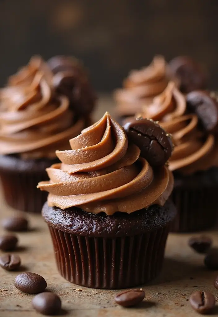 30 Easter Cupcake Ideas Perfect for Spring Celebrations - 24. Mocha Coffee Cupcakes