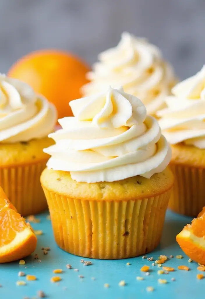 30 Easter Cupcake Ideas Perfect for Spring Celebrations - 27. Orange Poppy Seed Cupcakes