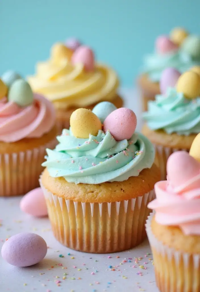 30 Easter Cupcake Ideas Perfect for Spring Celebrations - 3. Egg-cellent Surprise Cupcakes