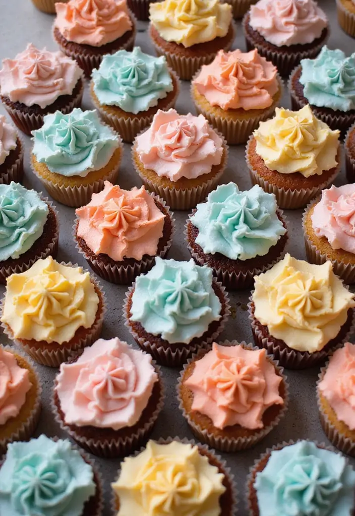 30 Easy Cupcake Cake Decorating Ideas for Beginners - 16. Geometric Cupcake Patterns