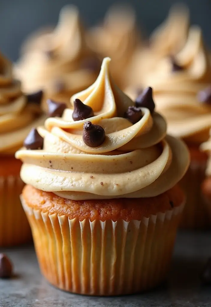 30 Easy Cupcake Cake Decorating Ideas for Beginners - 18. Chocolate Chip Cookie Frosting