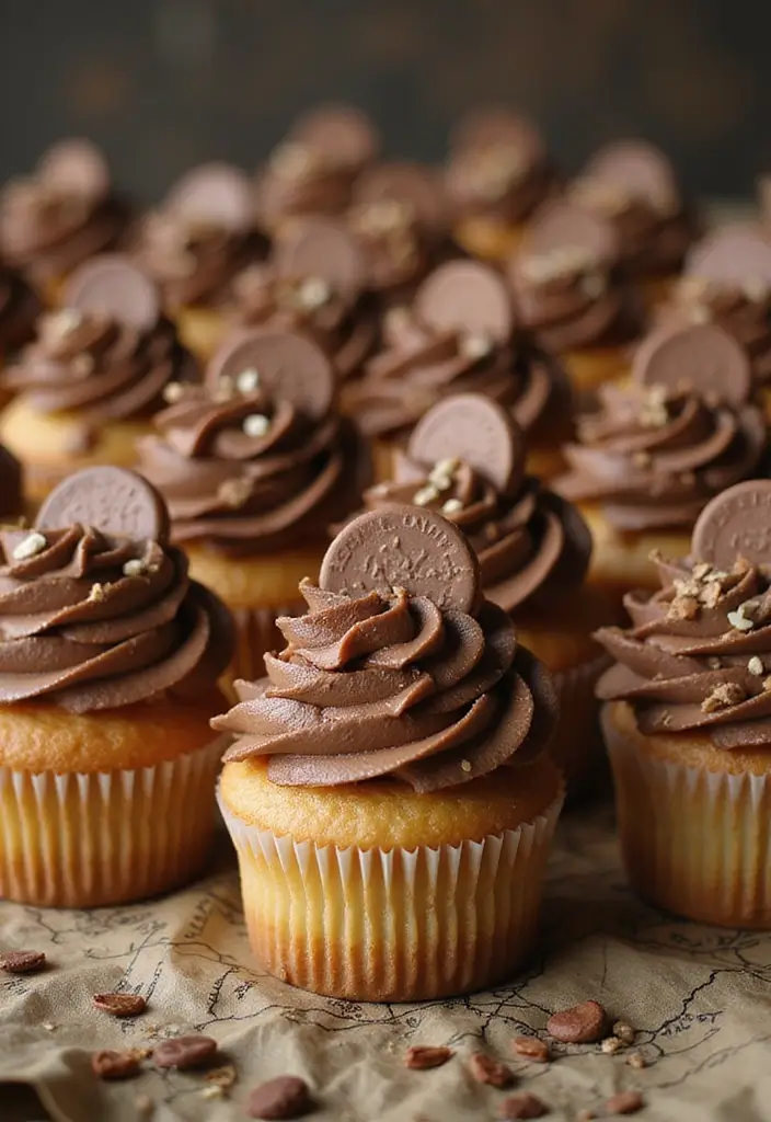 30 Easy Cupcake Cake Decorating Ideas for Beginners - 25. Treasure Map Cupcakes