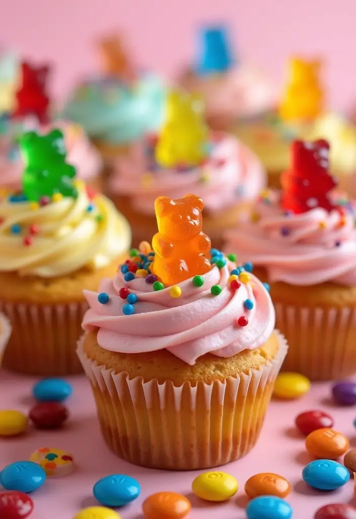 30 Easy Cupcake Cake Decorating Ideas for Beginners - 3. Candyland Cupcakes