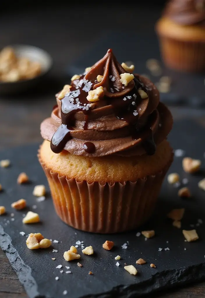 30 Easy Cupcake Decorating Ideas That Look Bakery-Perfect - 2. Chocolate Ganache Drizzle