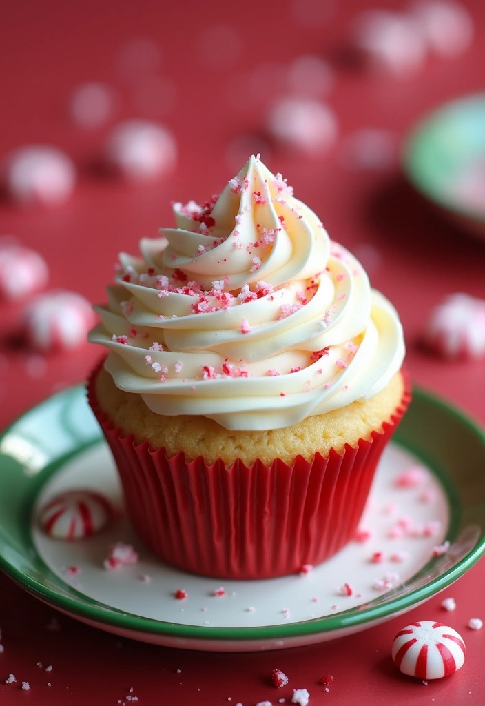 30 Easy Cupcake Decorating Ideas That Look Bakery-Perfect - 20. Peppermint Candy Crush