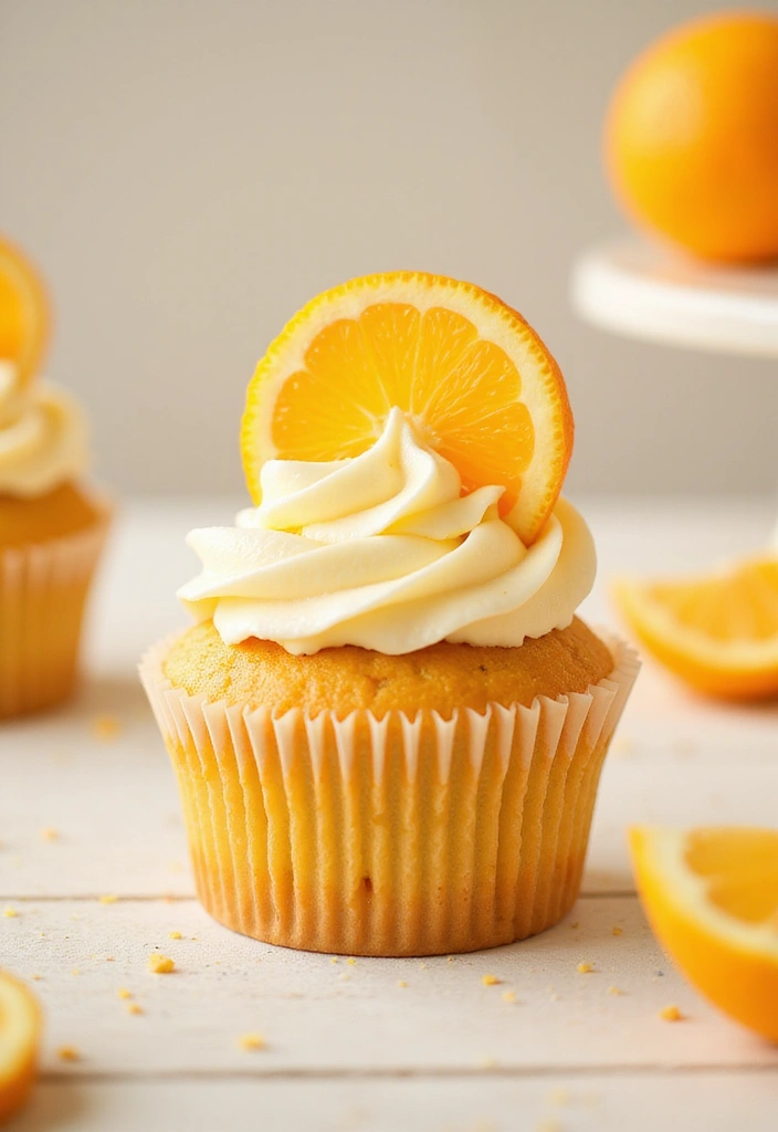 30 Easy Cupcake Decorating Ideas That Look Bakery-Perfect - 27. Sliced Citrus Garnish