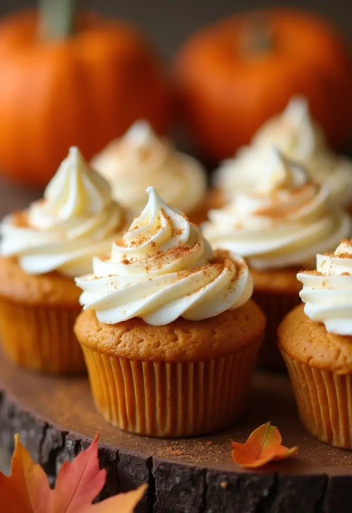 30 Fun Cupcake Decorating Ideas for Beginners: Fall Edition - 1. Pumpkin Spice Cupcakes