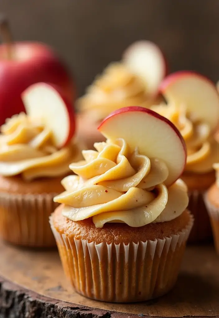 30 Fun Cupcake Decorating Ideas for Beginners: Fall Edition - 15. Apple Cider Cupcakes