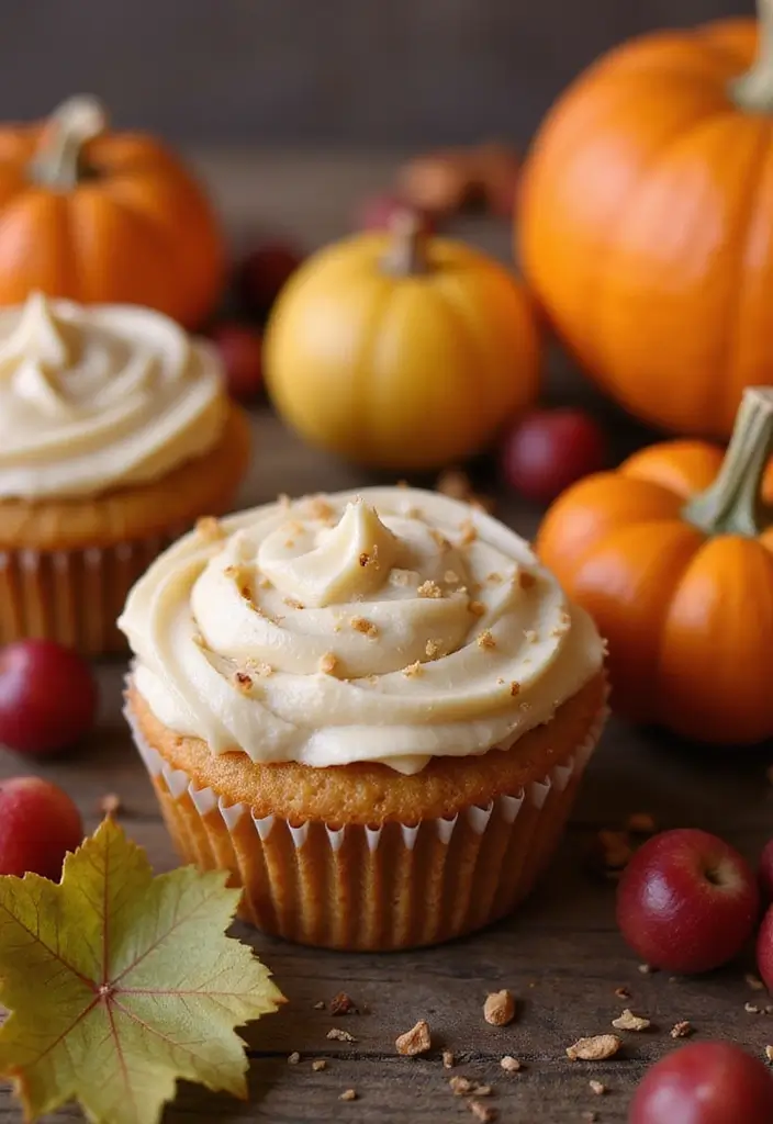 30 Fun Cupcake Decorating Ideas for Beginners: Fall Edition - 19. Fall Harvest Cupcakes