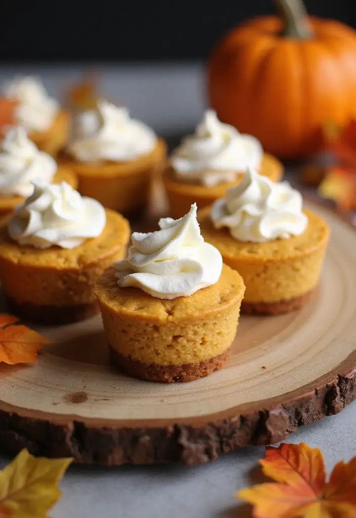 30 Fun Cupcake Decorating Ideas for Beginners: Fall Edition - 22. Mini Pumpkin Cheesecakes