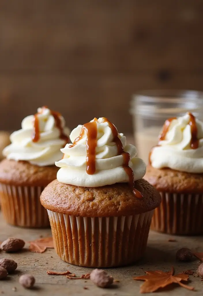 30 Fun Cupcake Decorating Ideas for Beginners: Fall Edition - 25. Hazelnut Coffee Cupcakes